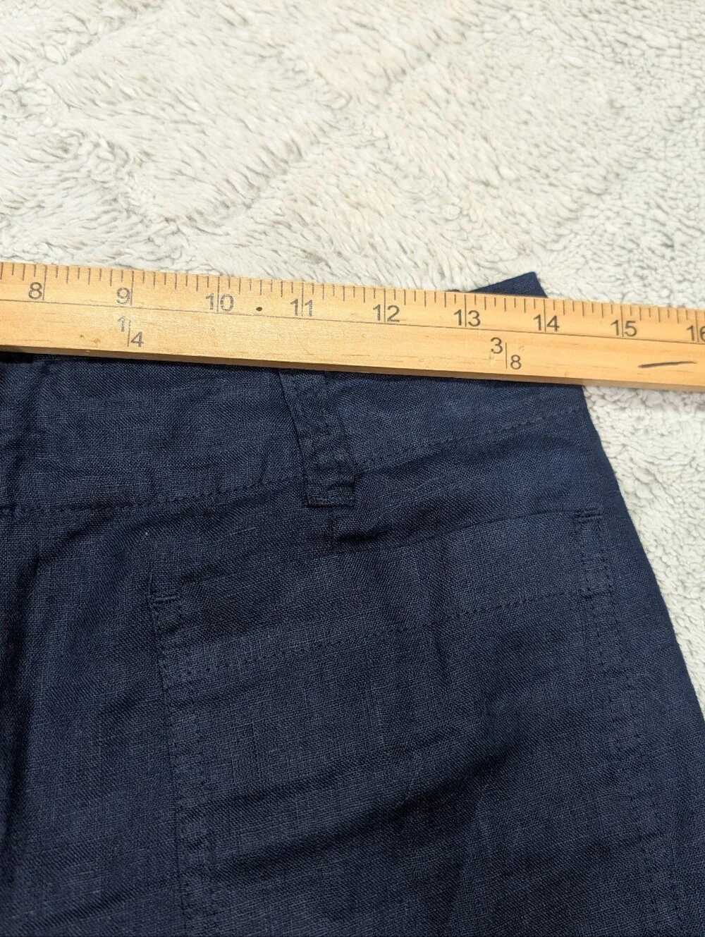Quince Pants Womens 4 Blue Navy European Linen Wide Leg Trousers Casual
